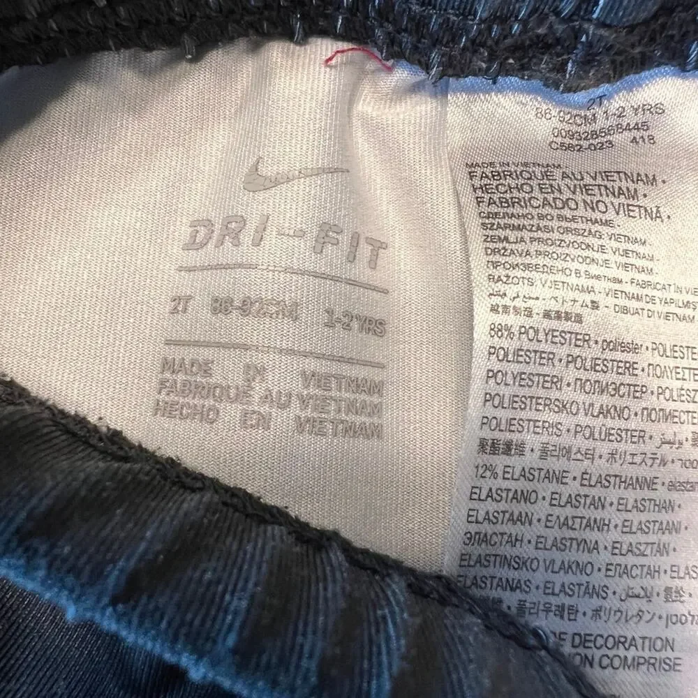 Nike Pink & Black Leggings, Just DO IT  Girls size 2T.
